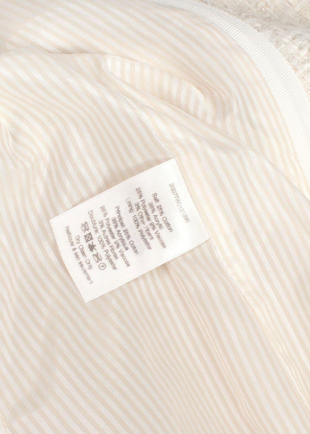 Veronica Beard Ivory Tweed Blazer