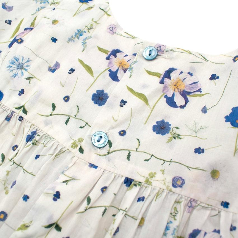 Fleurisse White Floral Cotton Smocking Dress