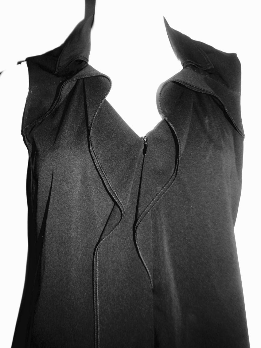 Elie Tahari Ruffled Black Silk Dress