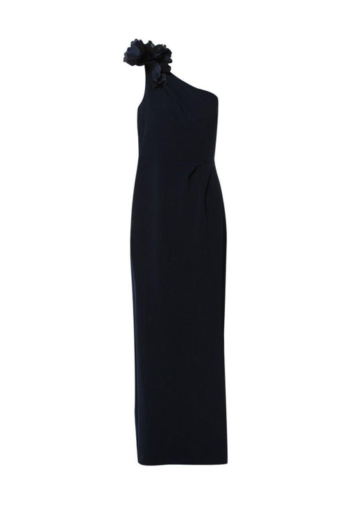 Marchesa Notte One Shoulder Floral Applique Gown