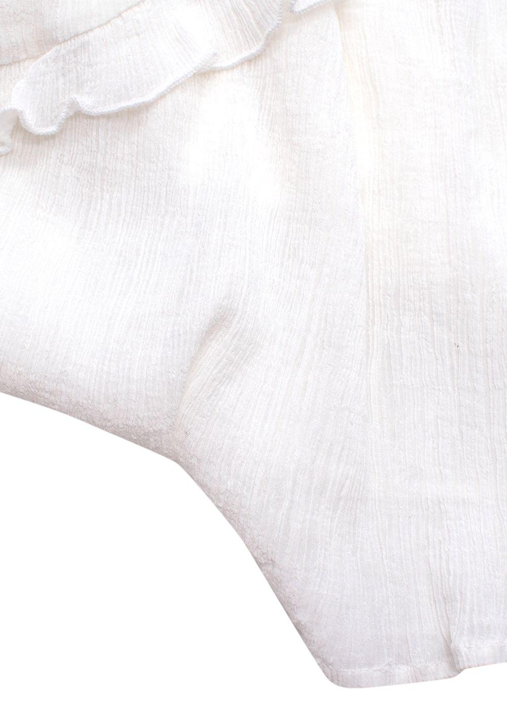 Isabel Marant Etoile White Ruffled Mini Skirt