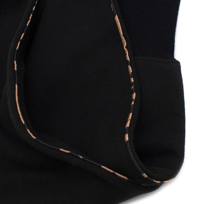 Madeleine Thompson Black & Leopard Cotton Joggers