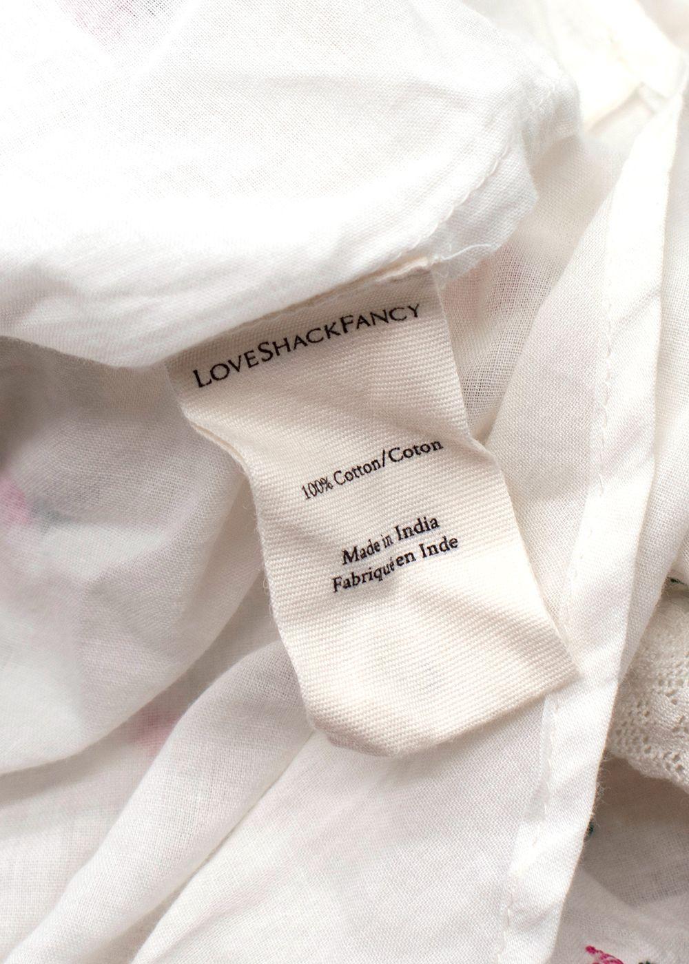 Love Shack Fancy White Floral Print Marissa Dress