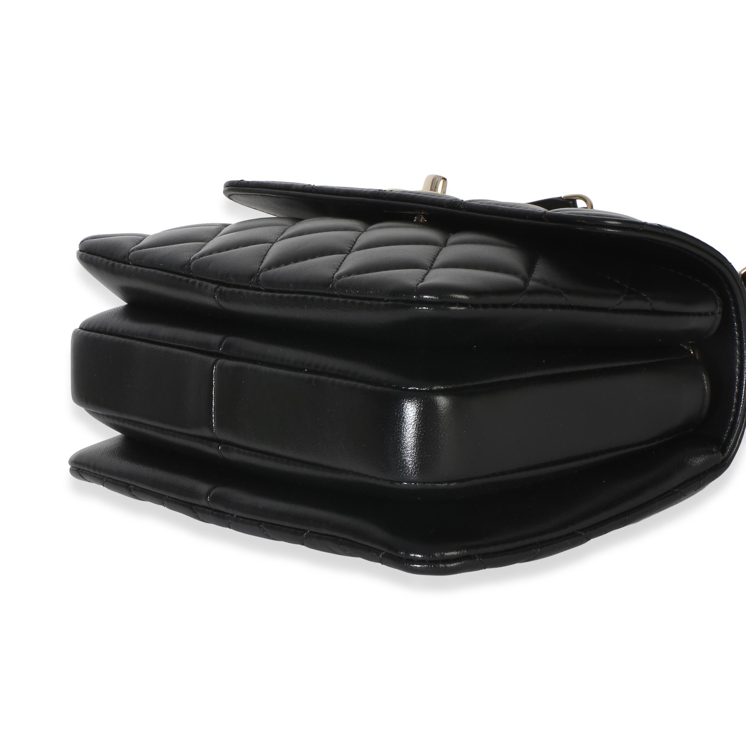 Chanel Black Quilted Lambskin Mini Trendy CC Top Handle
