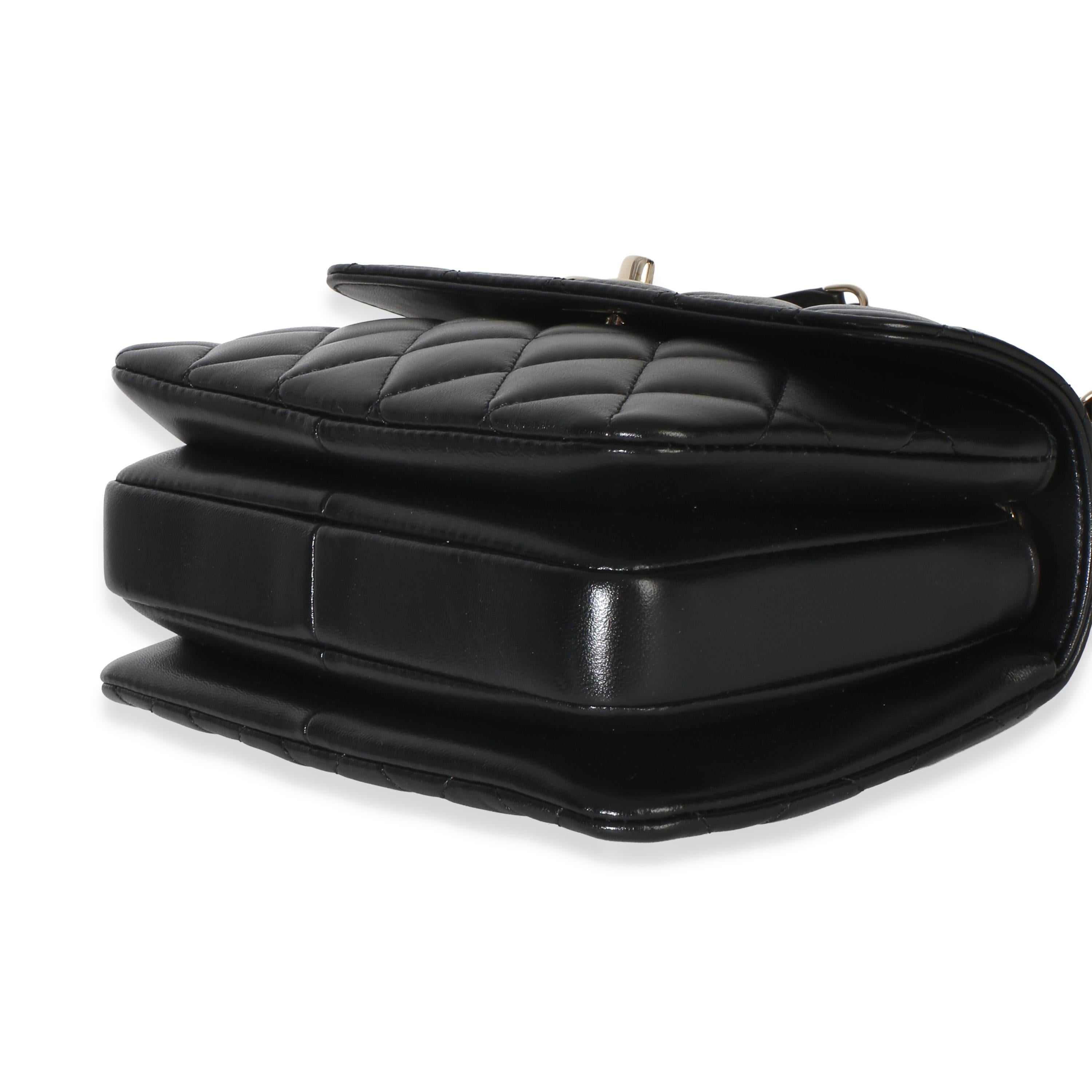 Chanel Black Quilted Lambskin Mini Trendy CC Top Handle