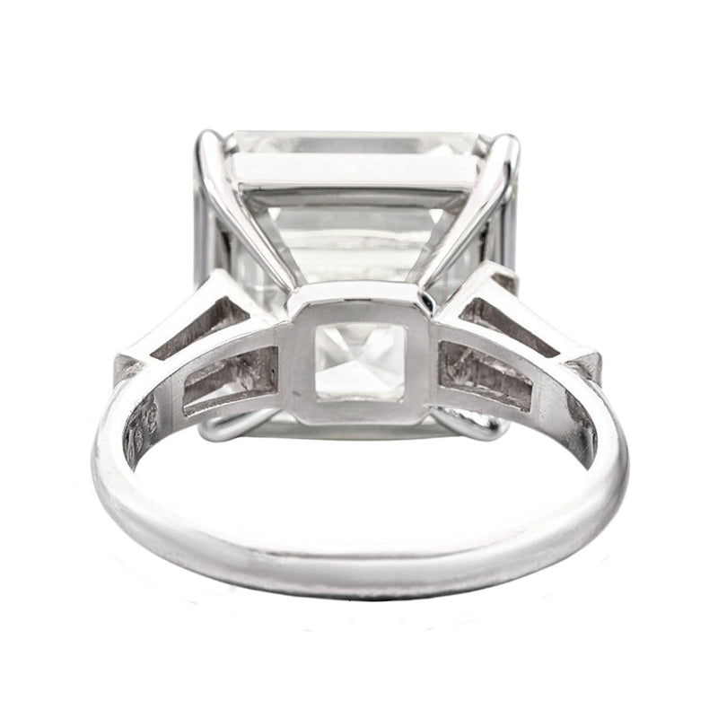 Verde 3ct IGI Certified Lab-grown Emerald Square  Cut Diamond Ring