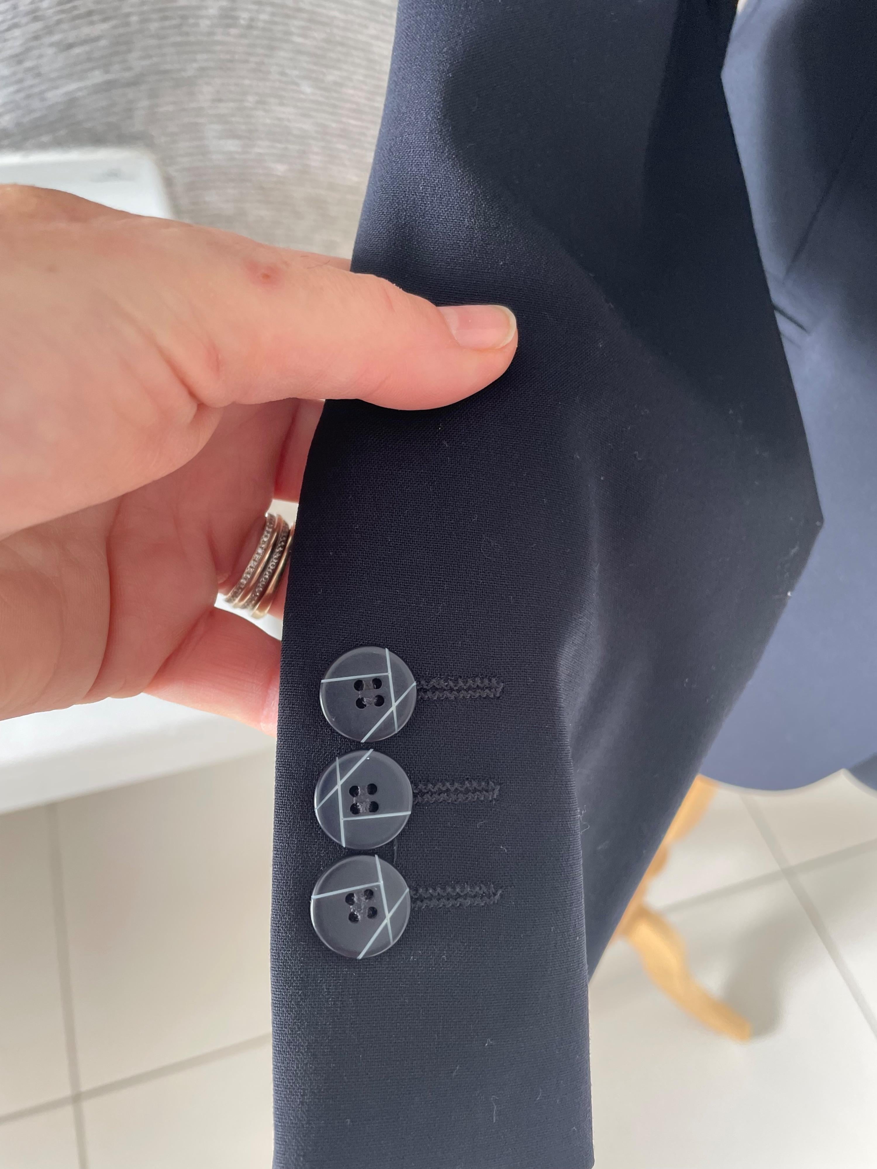 Navy Blue Single Breasted Blazer