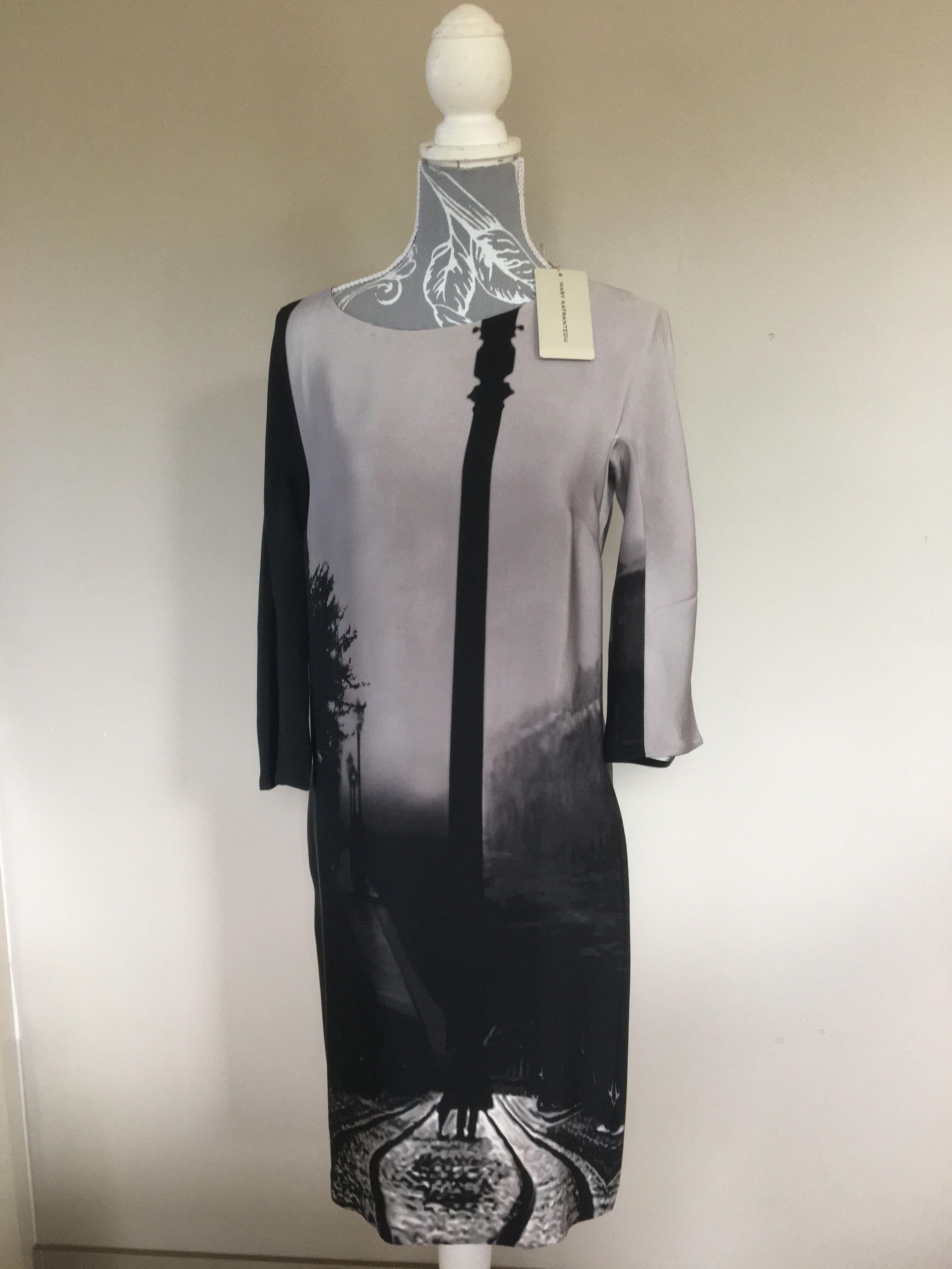 Mary Katrantzou Silk Abstract Print Dress