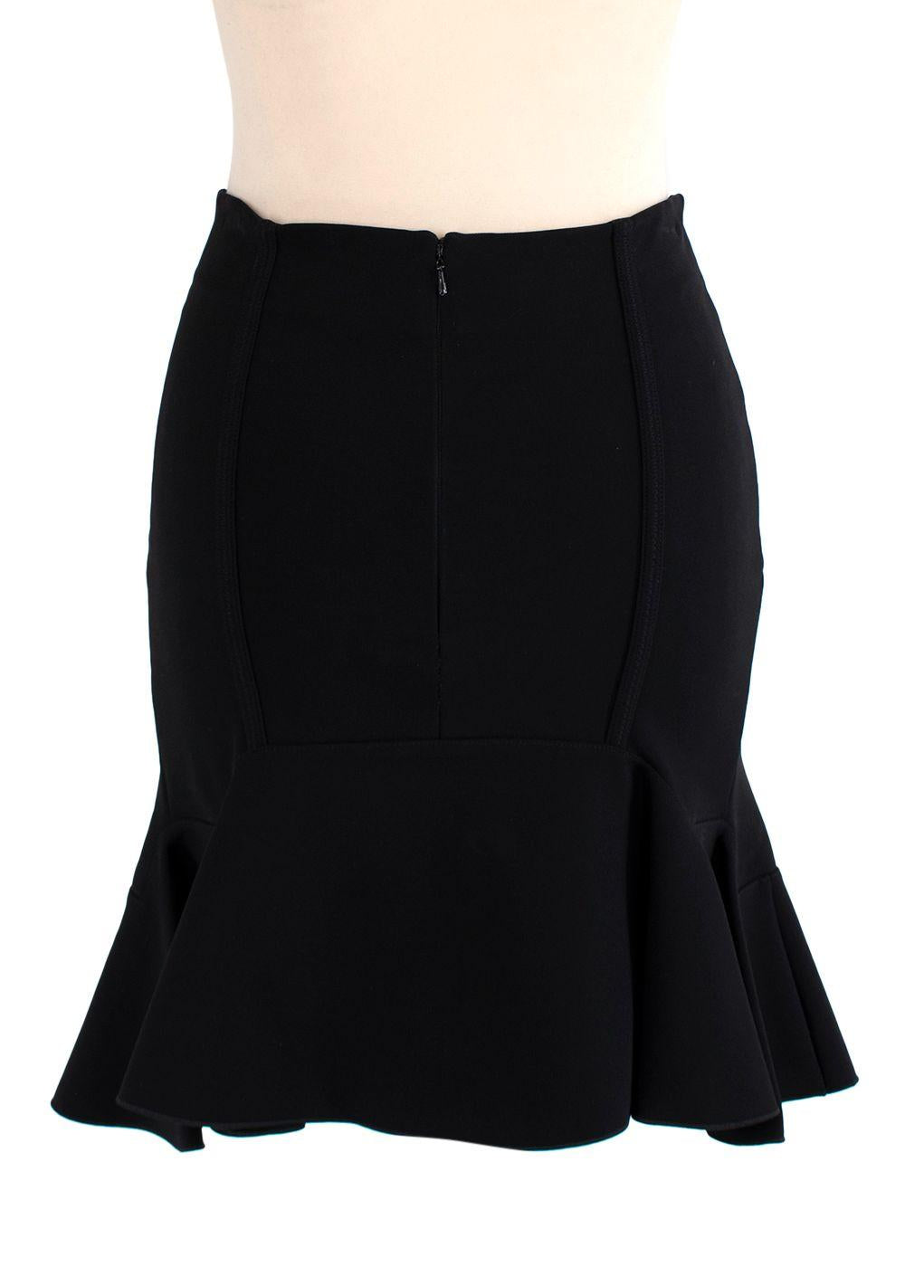 Black Fit & Flare Mini Skirt