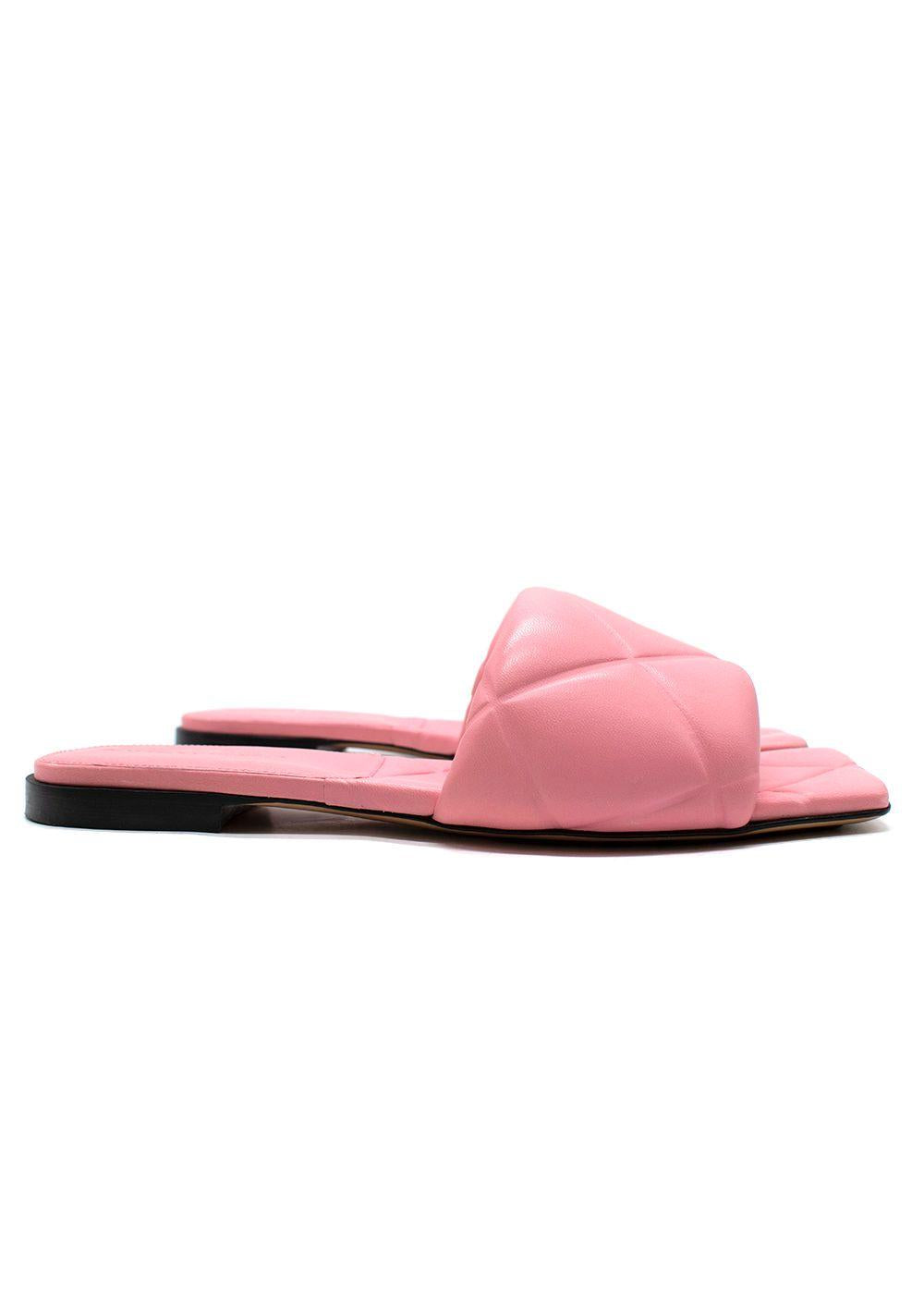 Bottega Veneta Pink Lido Flat Sandals