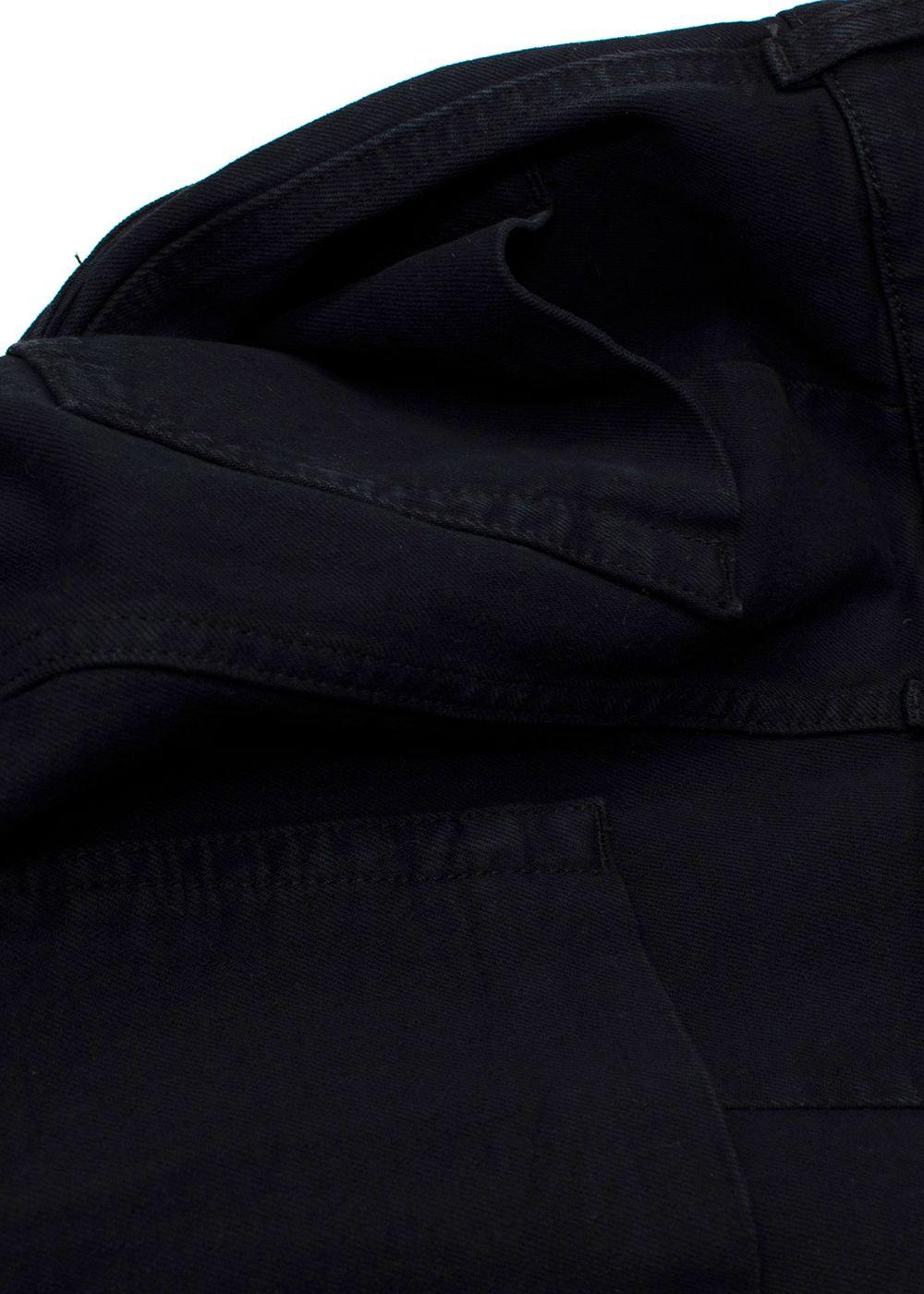 Another Tomorrow Black High Waisted Denim Trousers
