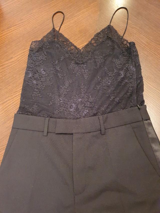 Philosophy di Lorenzo Serafini Black Tailored Lace Detailed Jumpsuit