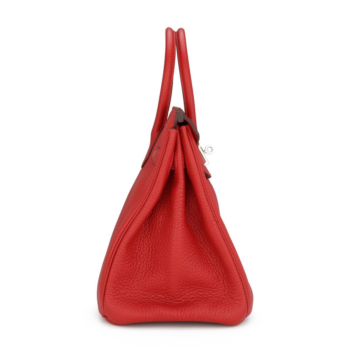 Hermès Birkin 30cm Rouge Casaque Togo Leather with Palladium Hardware