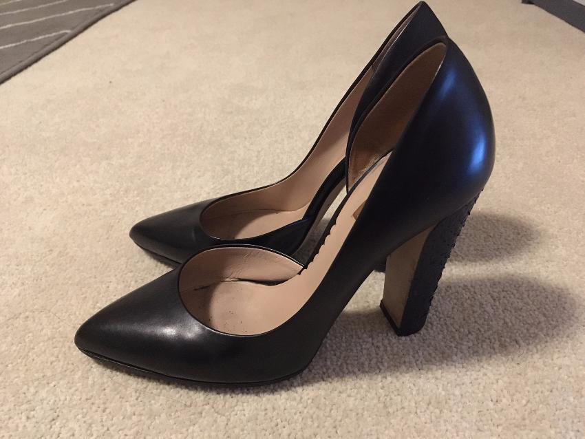 Reed Krakoff black pumps with mock python Heels