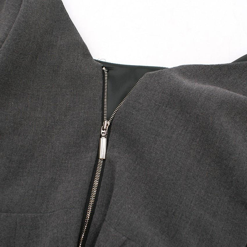 Black Halo Grey Sabrina Midi Dress