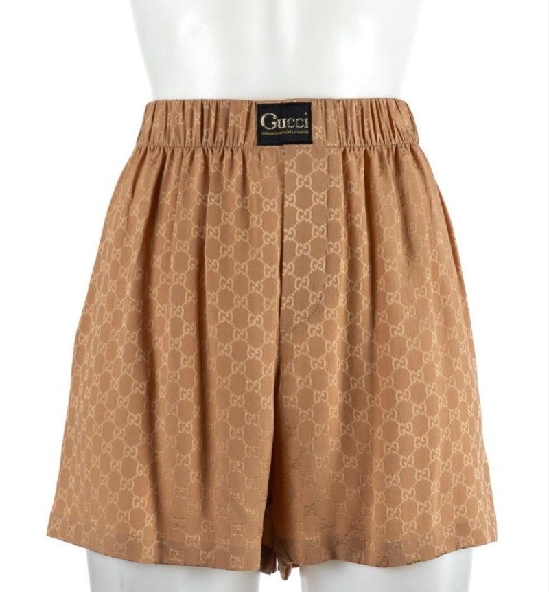 Gucci GG Print Silk Shorts