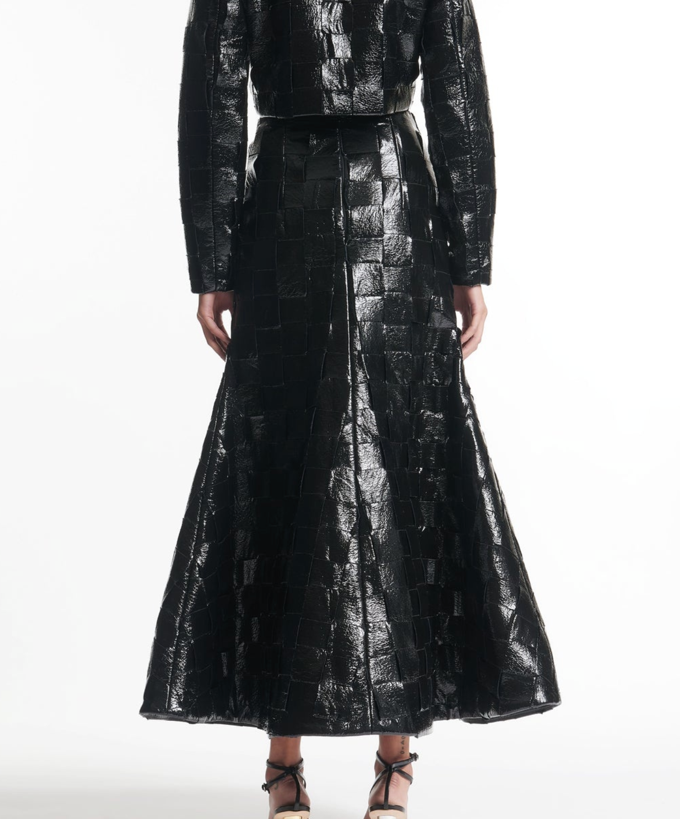 A.W.A.K.E. Mode Weaved Flared Skirt