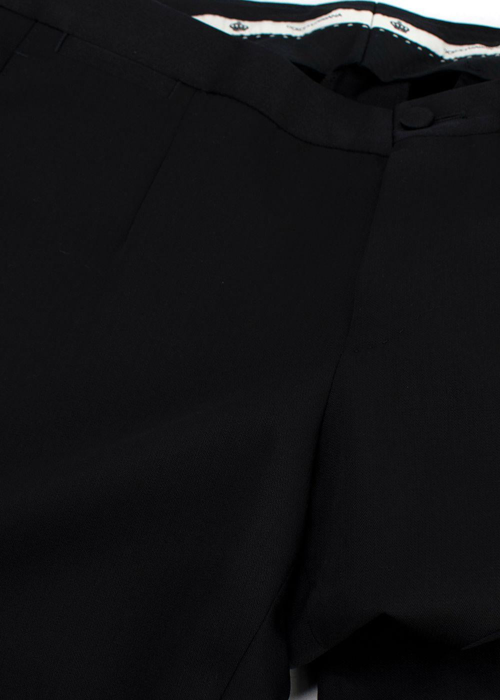 Dolce & Gabbana Black Tailored Tuxedo Trousers