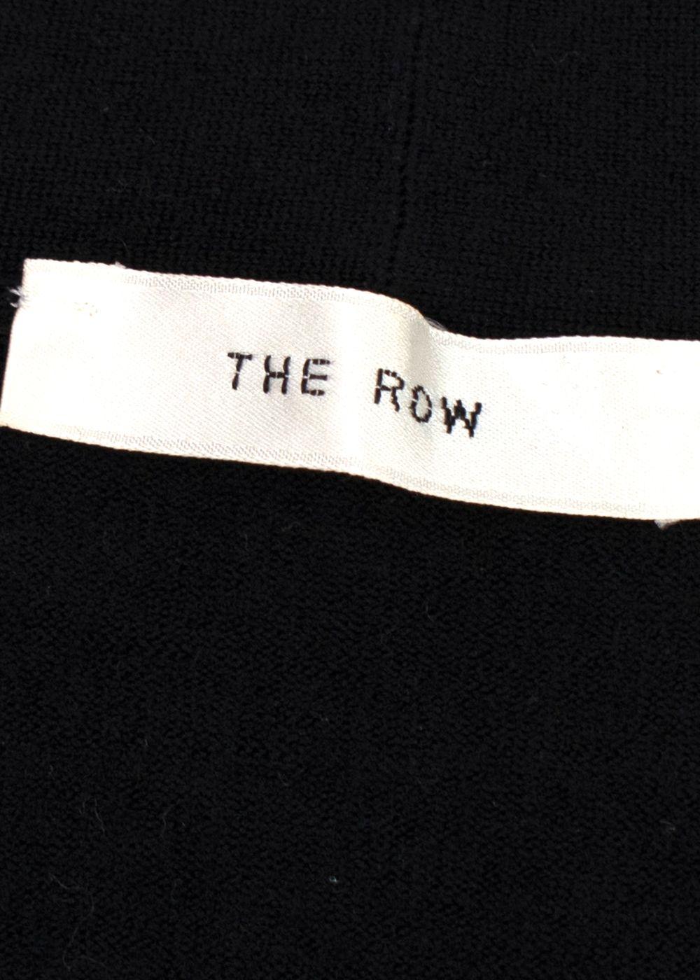 The Row Black Fine Knit Wool Cardigan