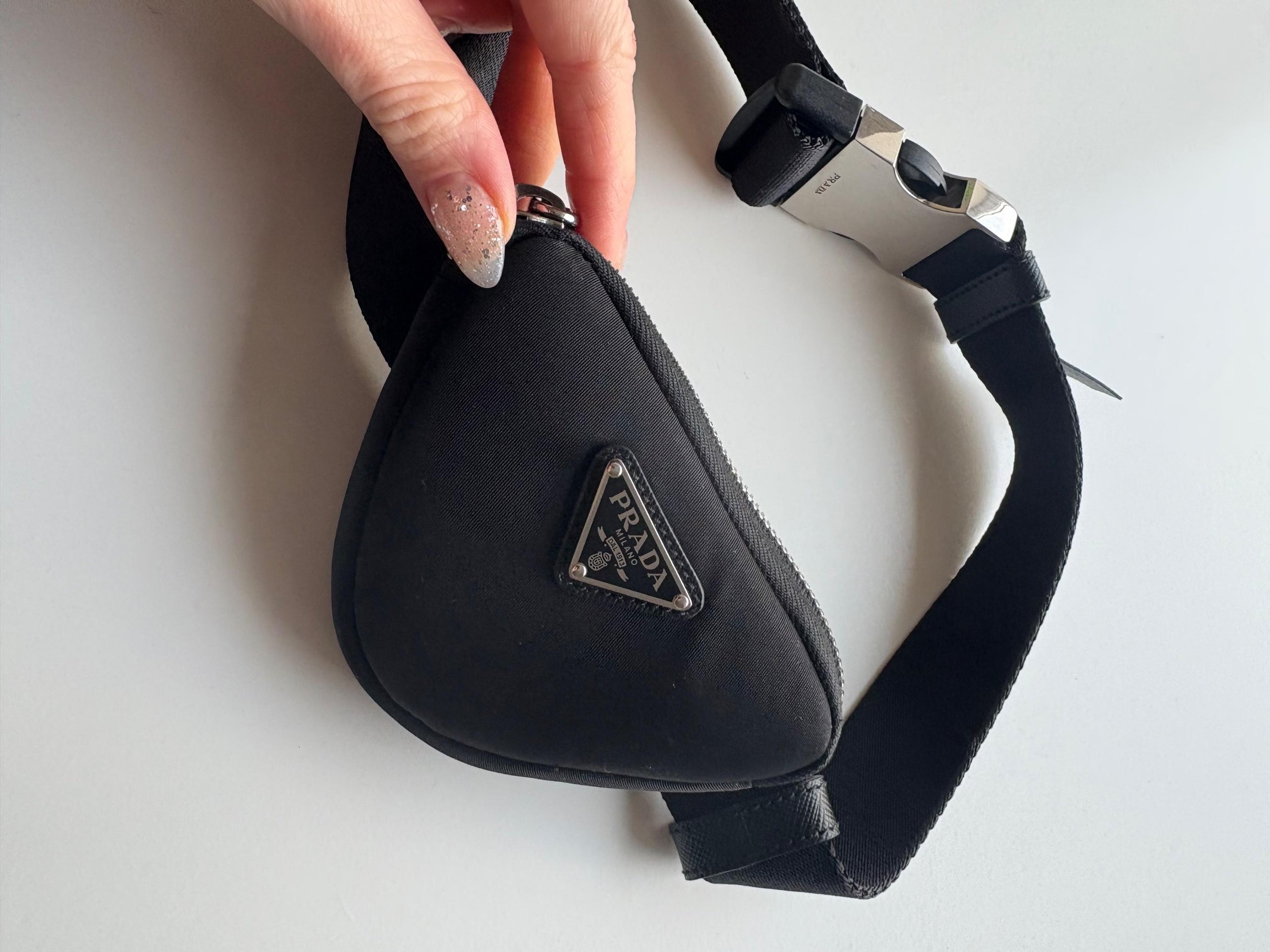 Prada Black Nylon Belt Bag