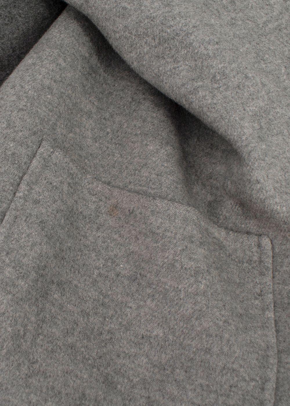 MaxMara Studio Grey Short Sleeve Wool Peacoat