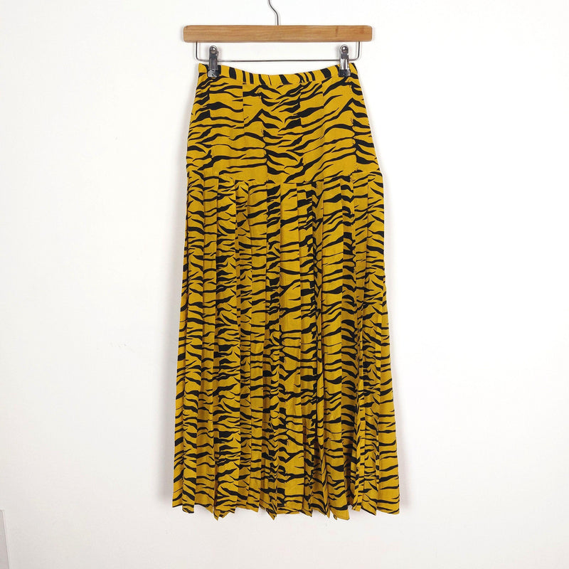 Yellow Tiger Print Rose Skirt
