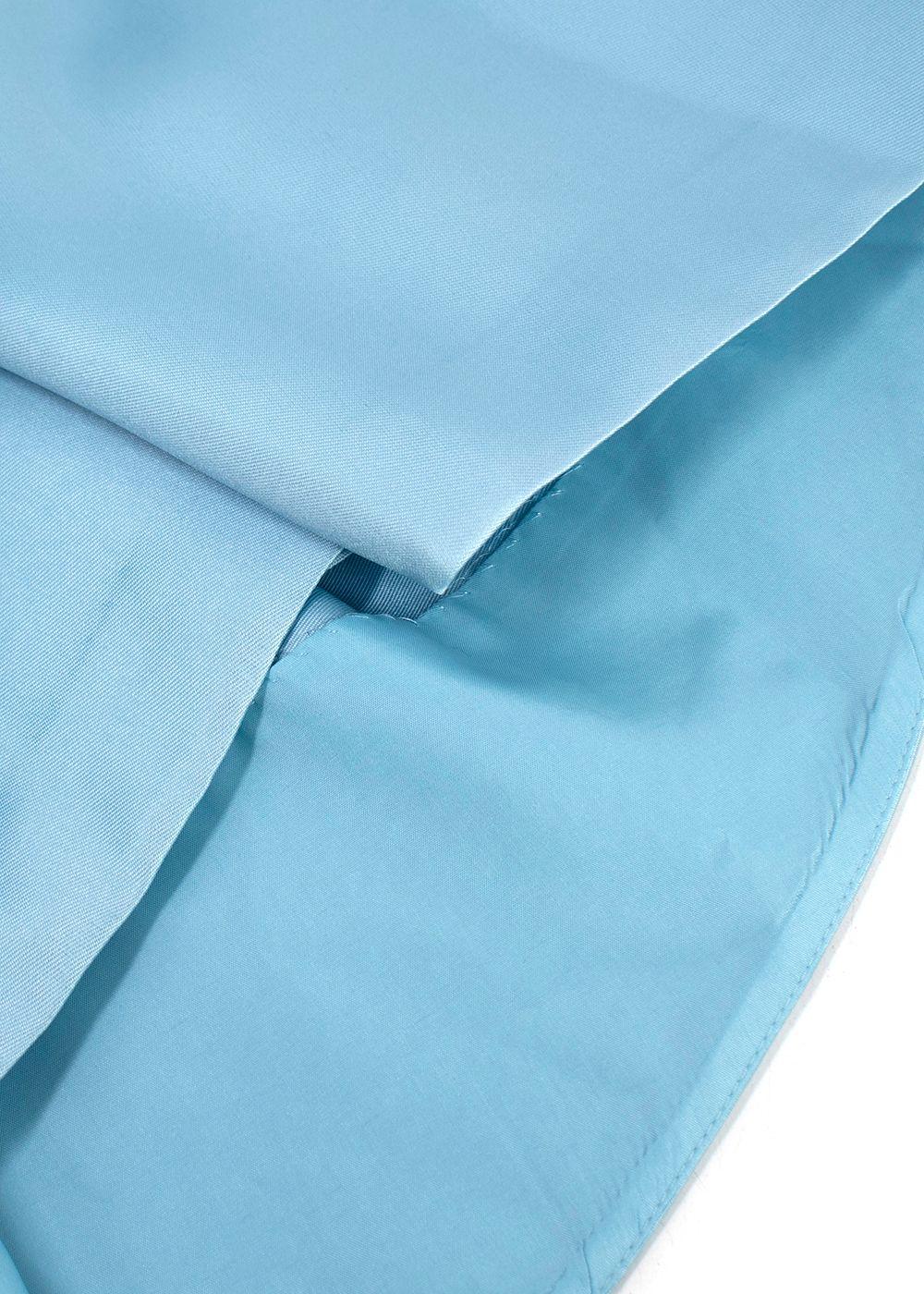 Hucklebones Blue Twisted Sleeve High Low Dress