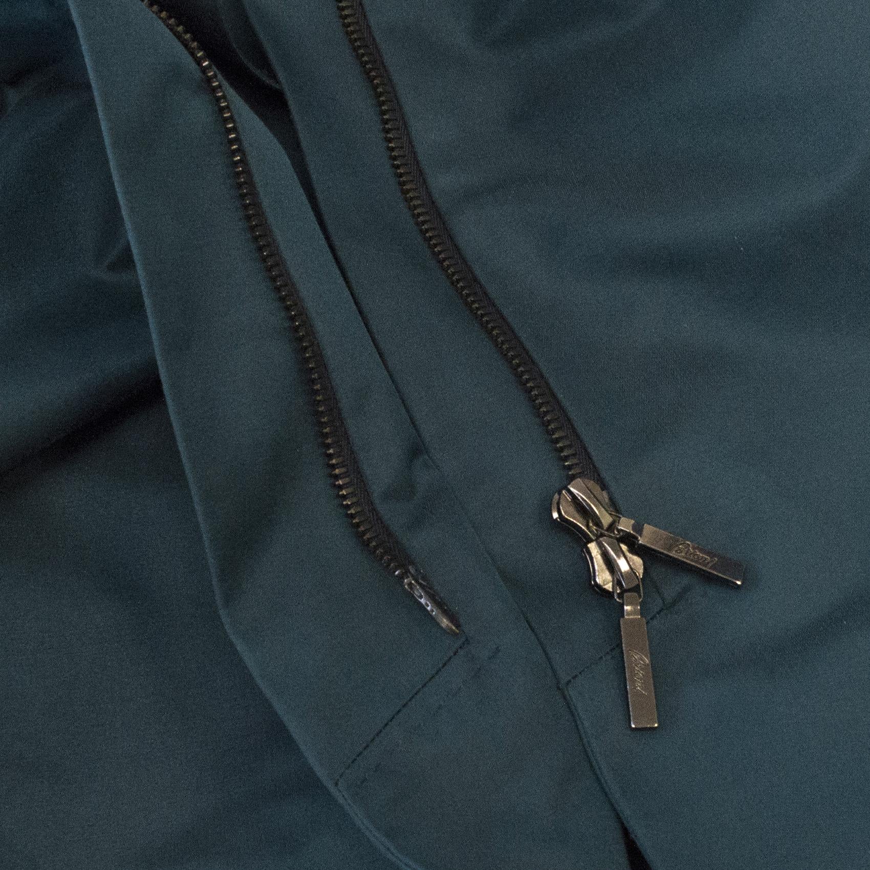 Brioni Blue Long Trench Coat