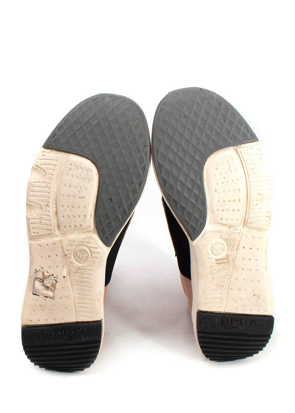 Balmain Pink Knit Fabric Cameron Sock Sneakers