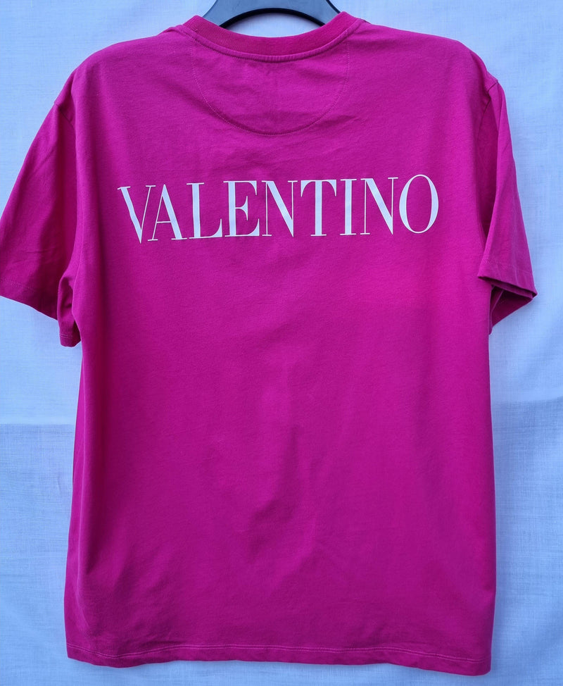 Hot pink cotton jersey T-shirt
