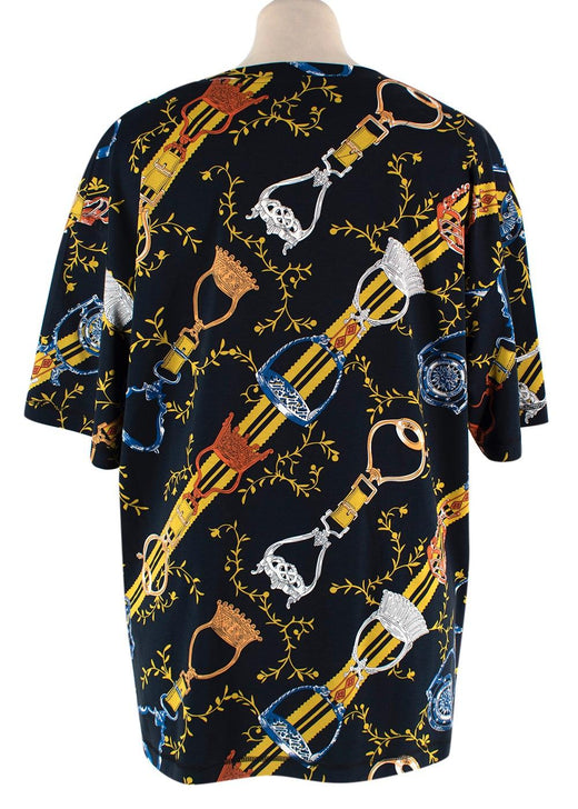Hermes Bleu Abysse  'Etriers Interlock' Maxi T-Shirt