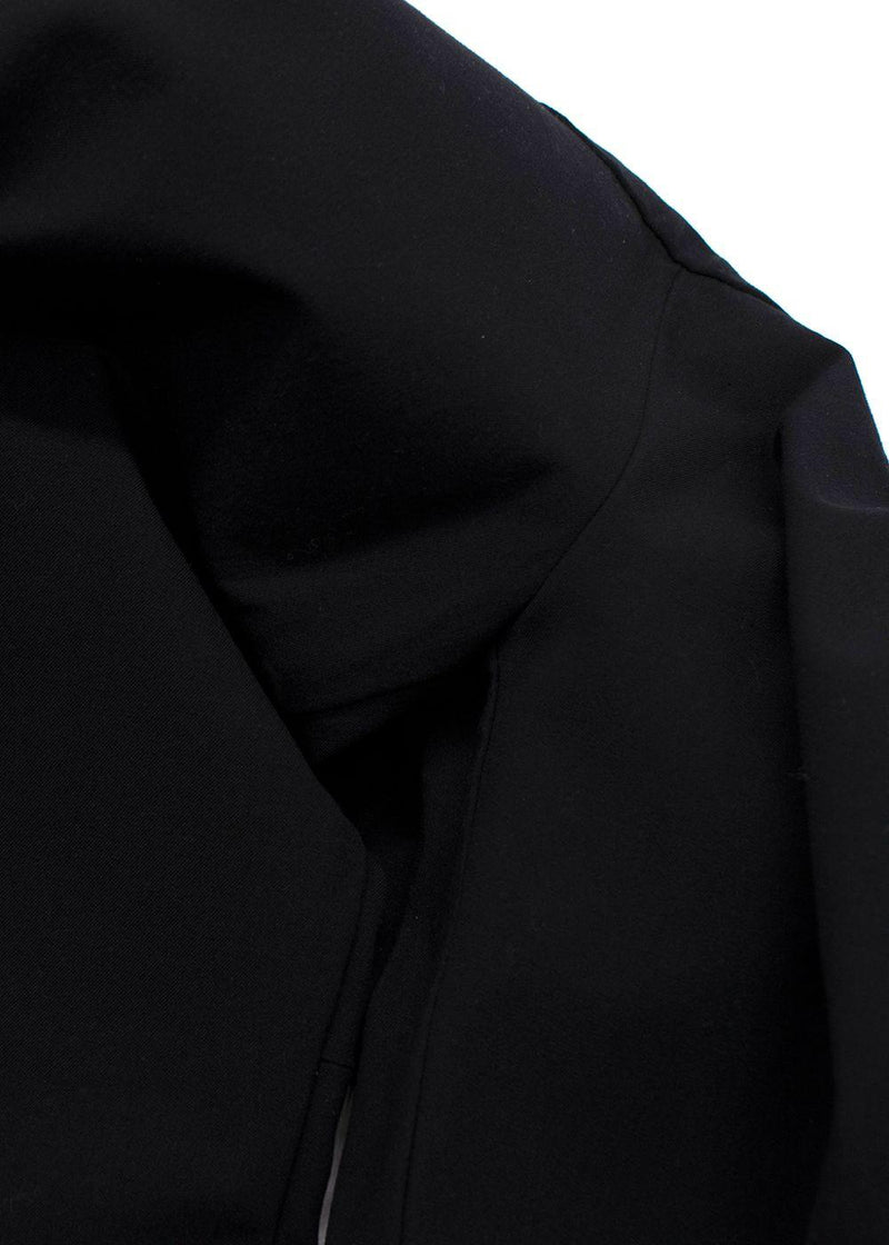Theory Black Cotton Blend Trousers