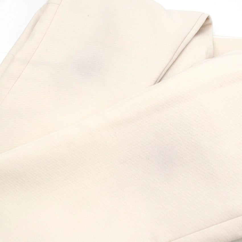 Theory White Slim Fit Cropped Trousers