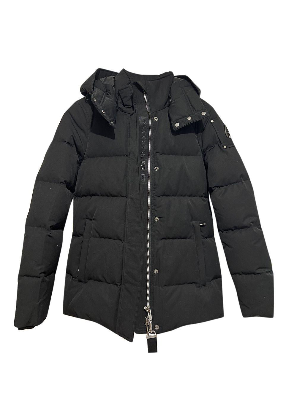 Moose Knuckles Black Mistaya 3Q Puffer Coat