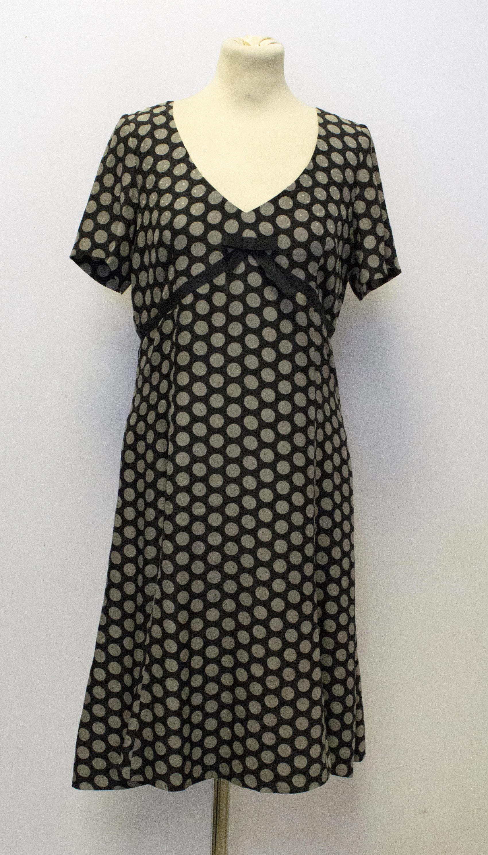 Joseph Black Polka Dot Dress
