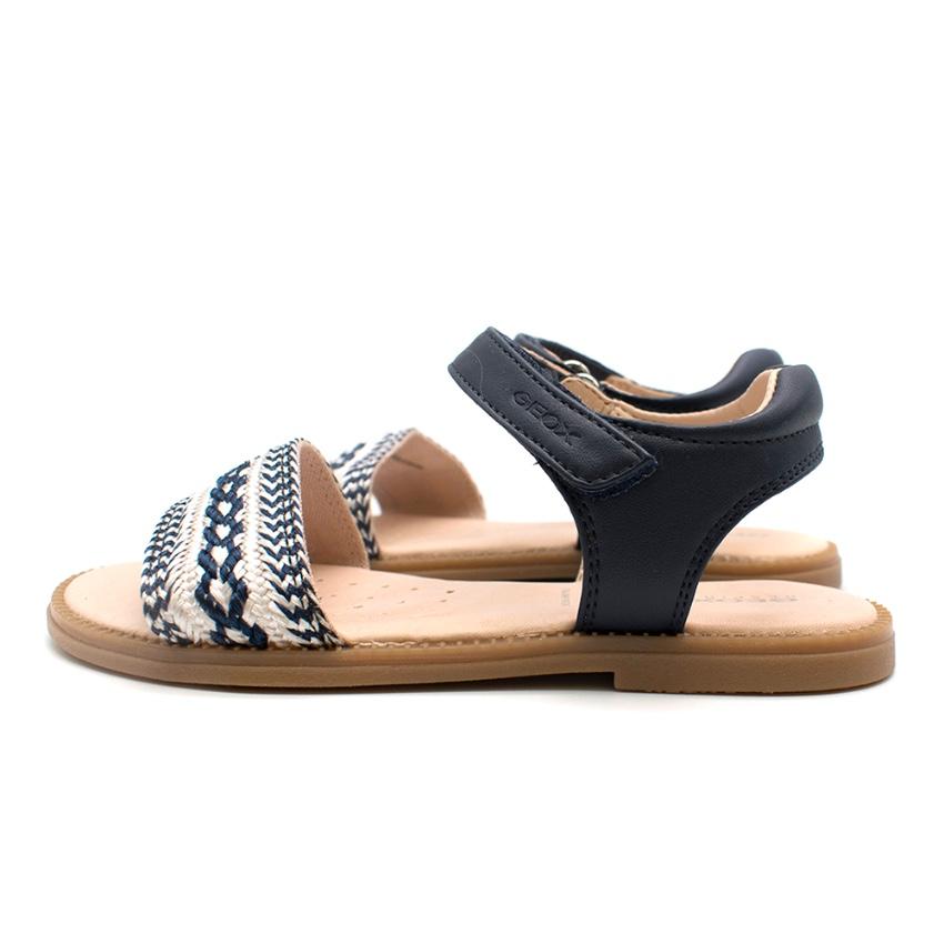 Geox Kids Navy Embroidered Sandals