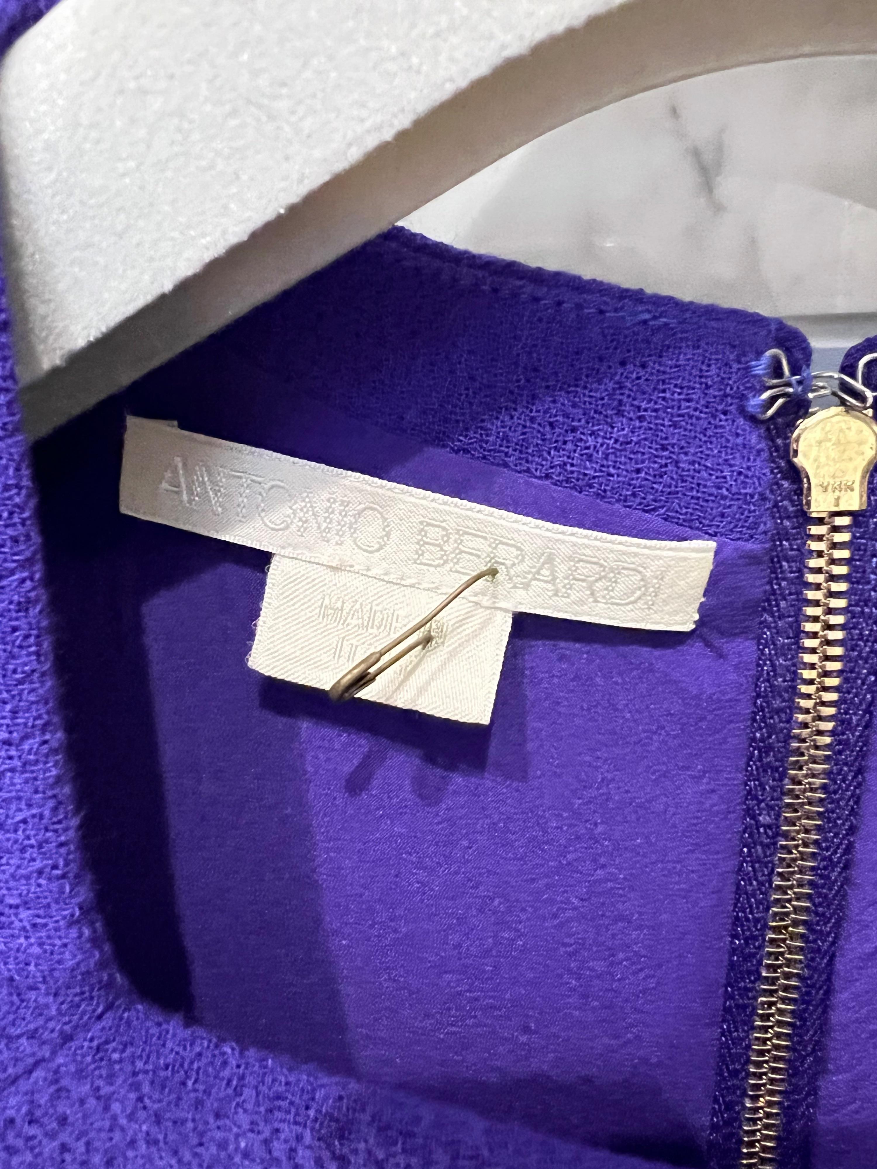 Purple Wool Mini Dress