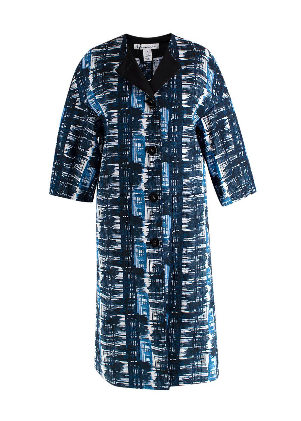 Oscar de la Renta Printed Midi Length Dress