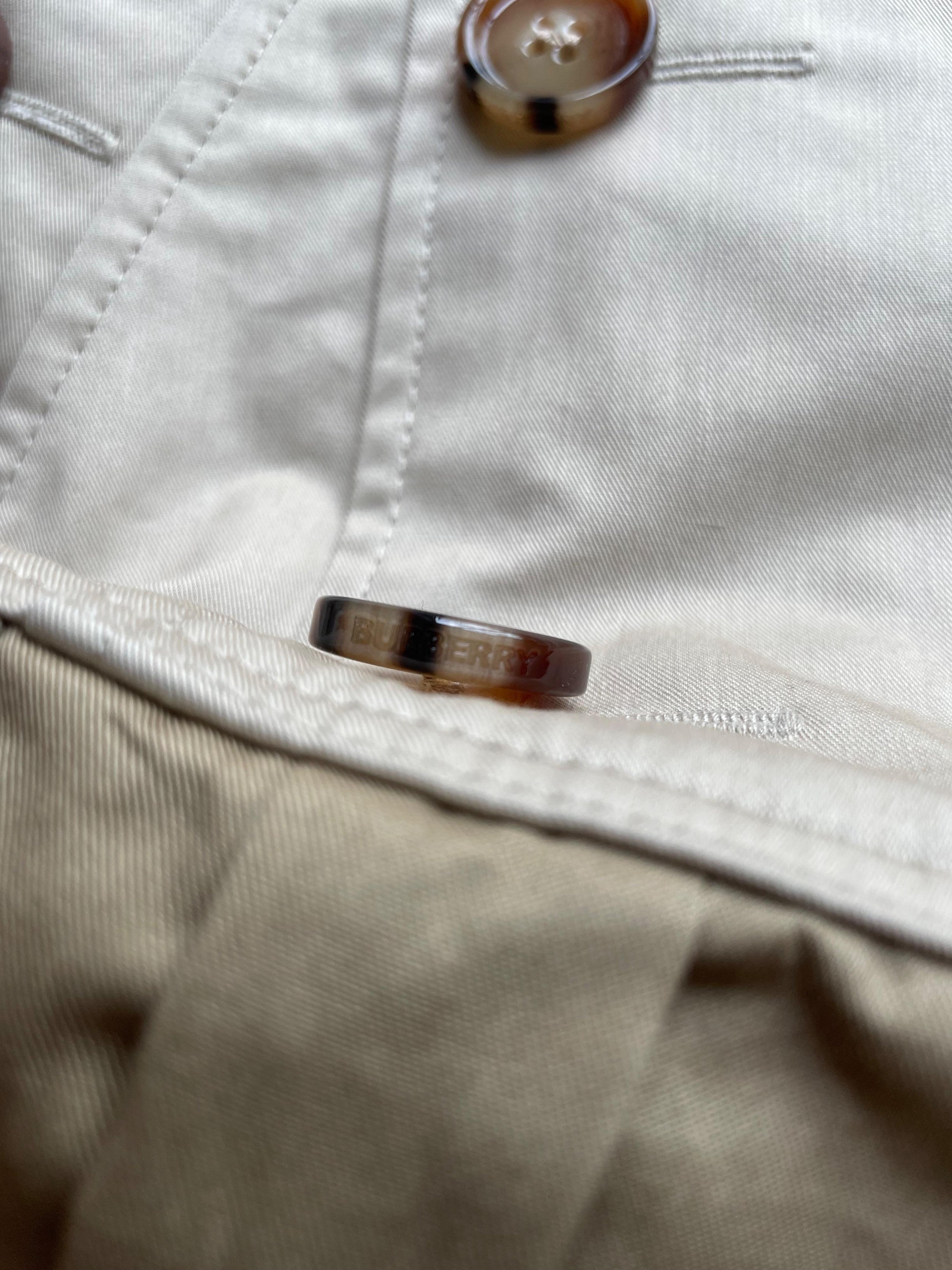 Honey cotton gabardine trench skirt