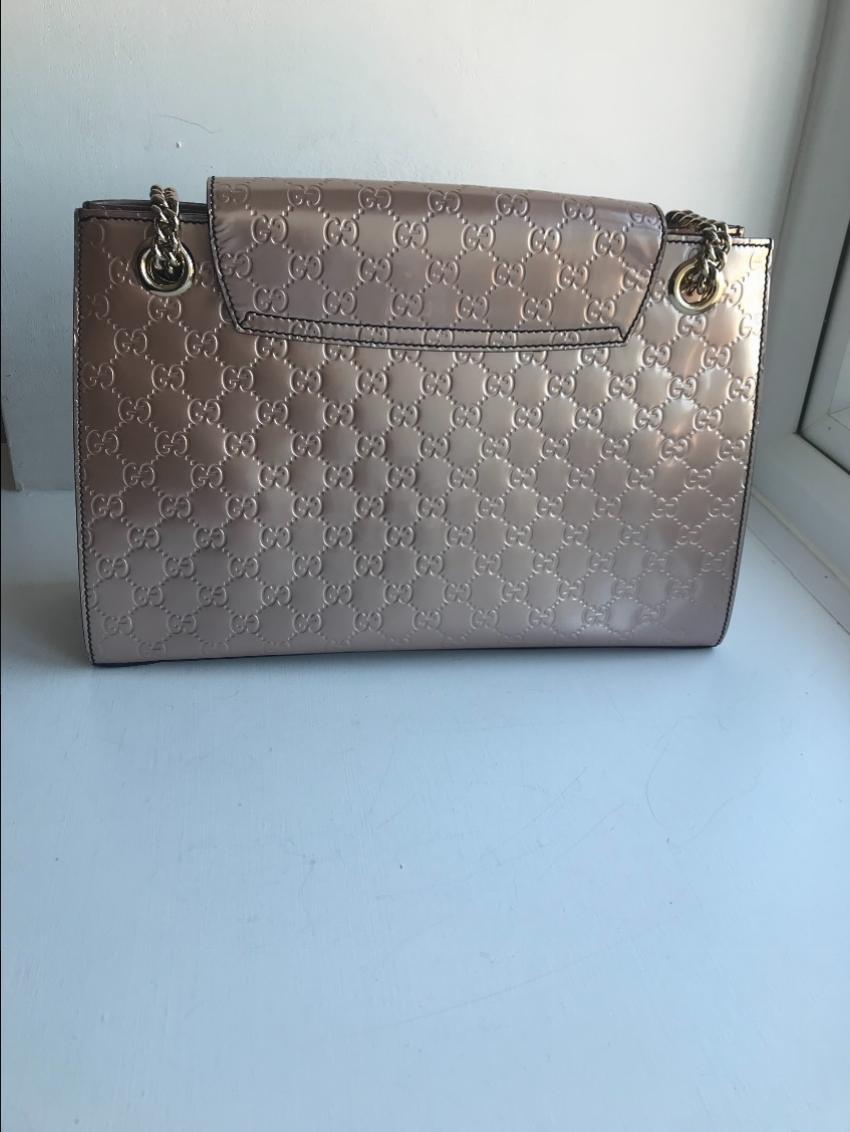 Gucci Guccissimo Emily Patent Leather Shoulder bag