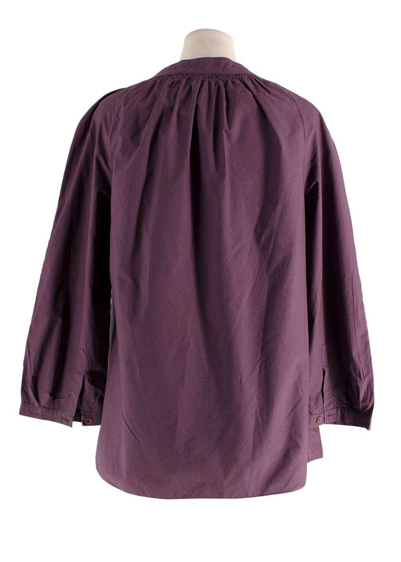 Marni Plum Cotton Blouse