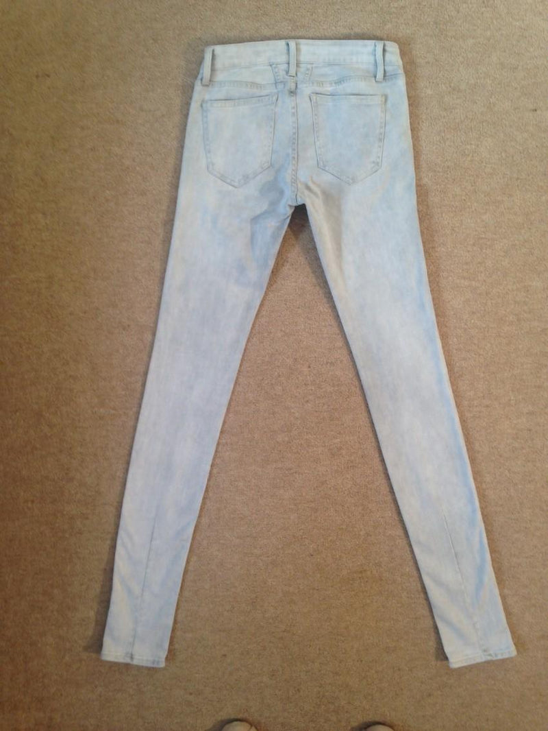 Closed pale grey marl skinny stretchy jeans
