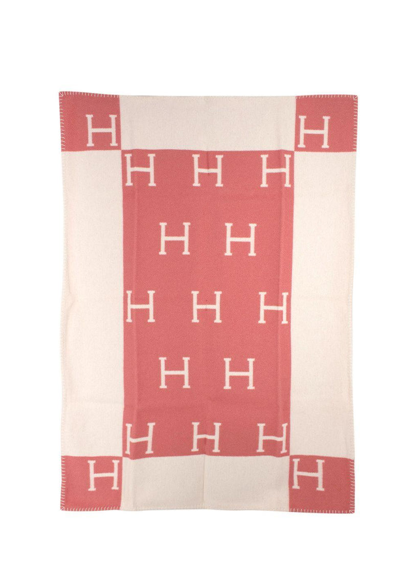 Hermes  Pink and Cream Avalon Baby Blanket