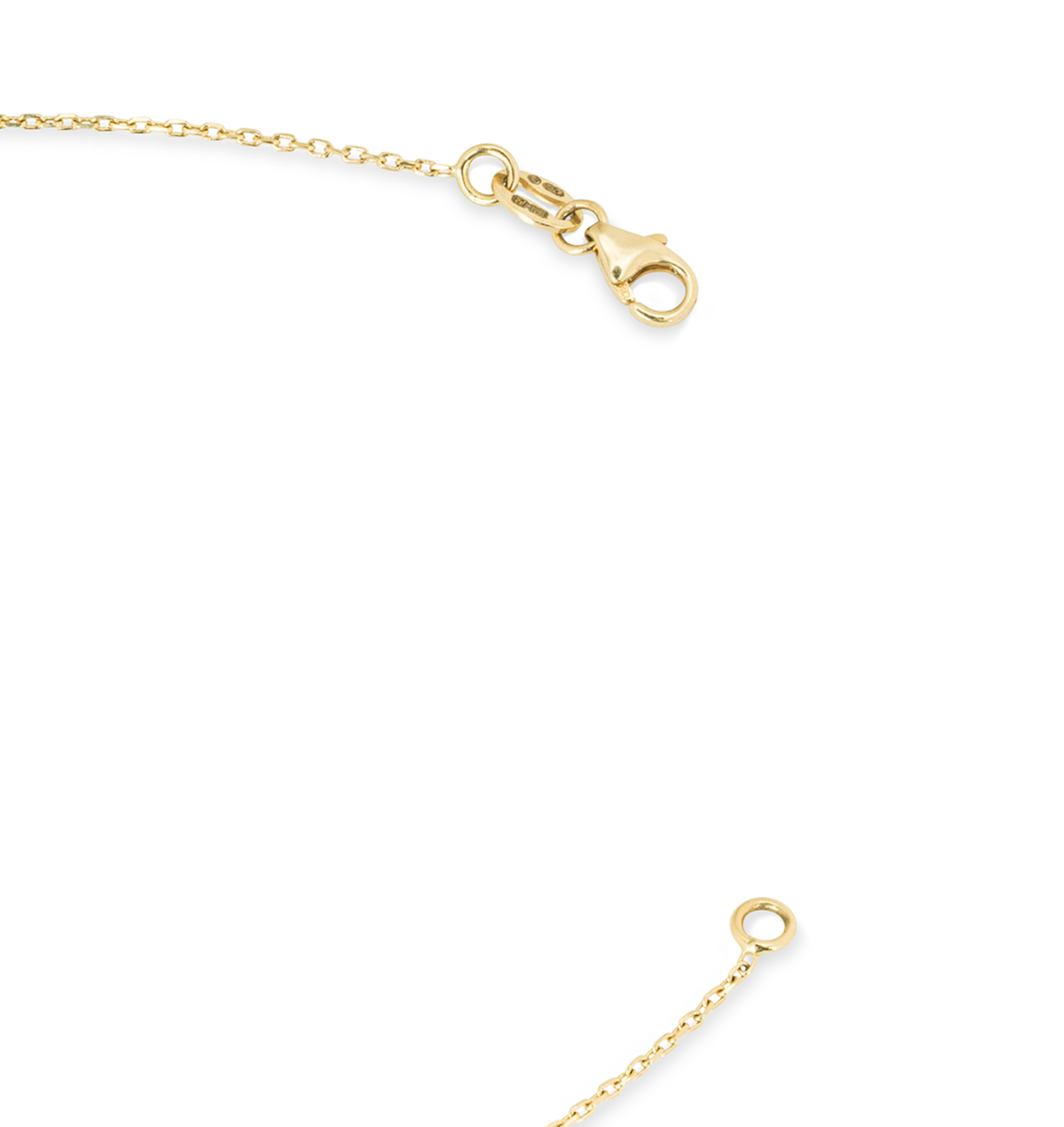 18ct yellow gold & white diamond Halo necklace 0.53ct