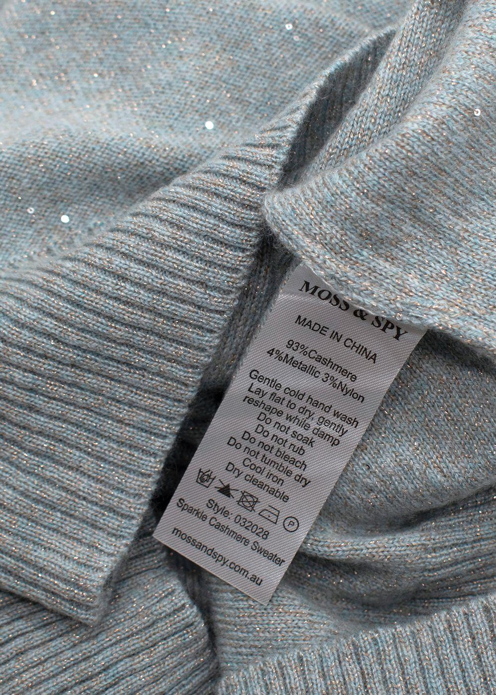 Moss & Spy Blue Sparkle Cashmere Jumper