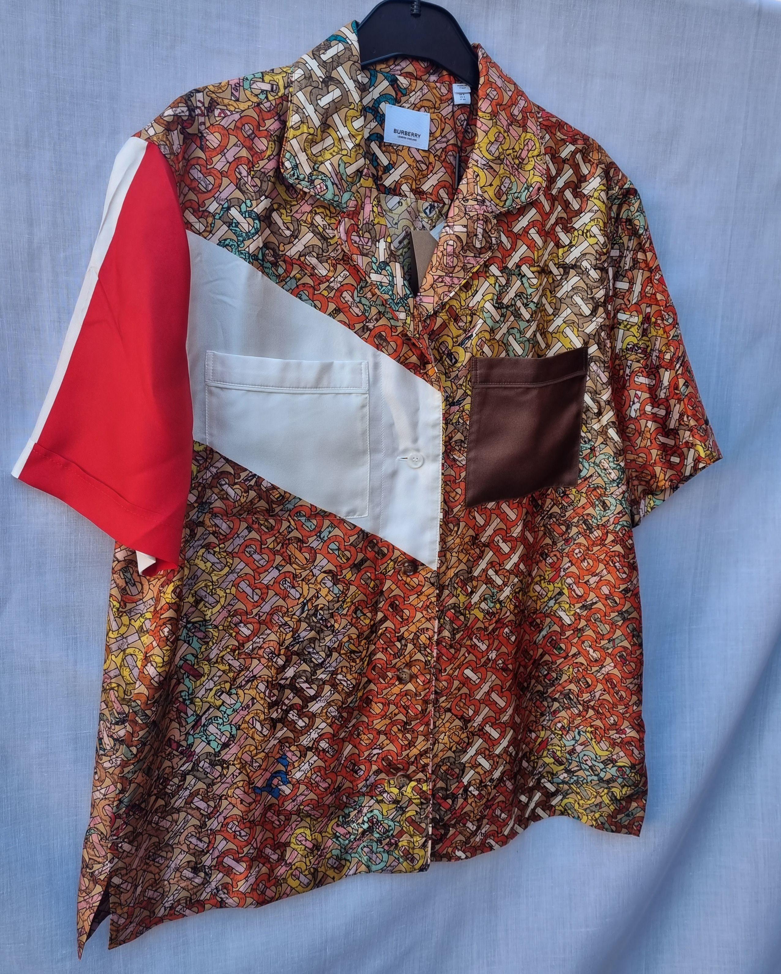 multicolour cotton map print shirt