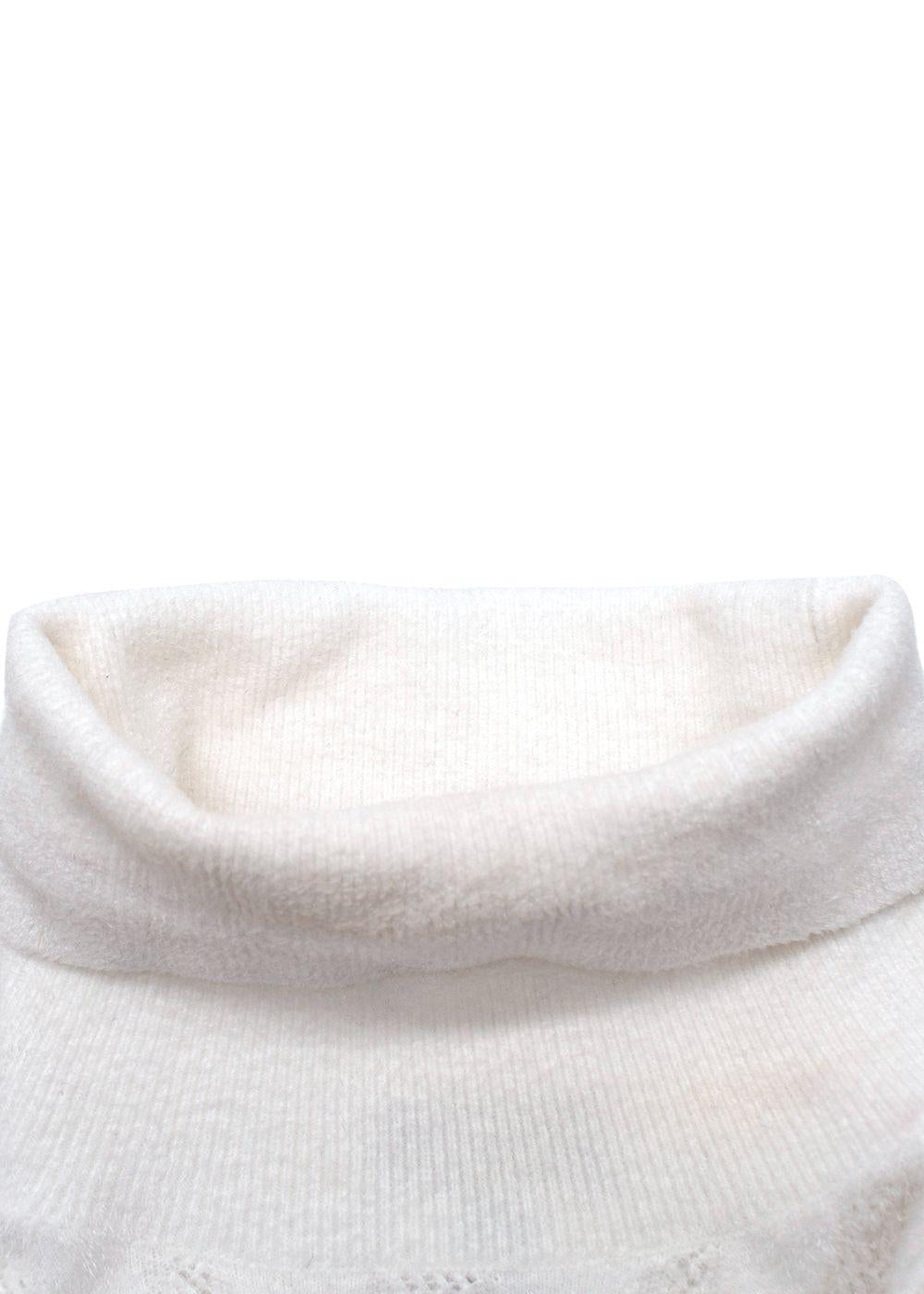 Chanel Faux Pearly and Crystal CC  Short Sleeved Ribbed Knit Top