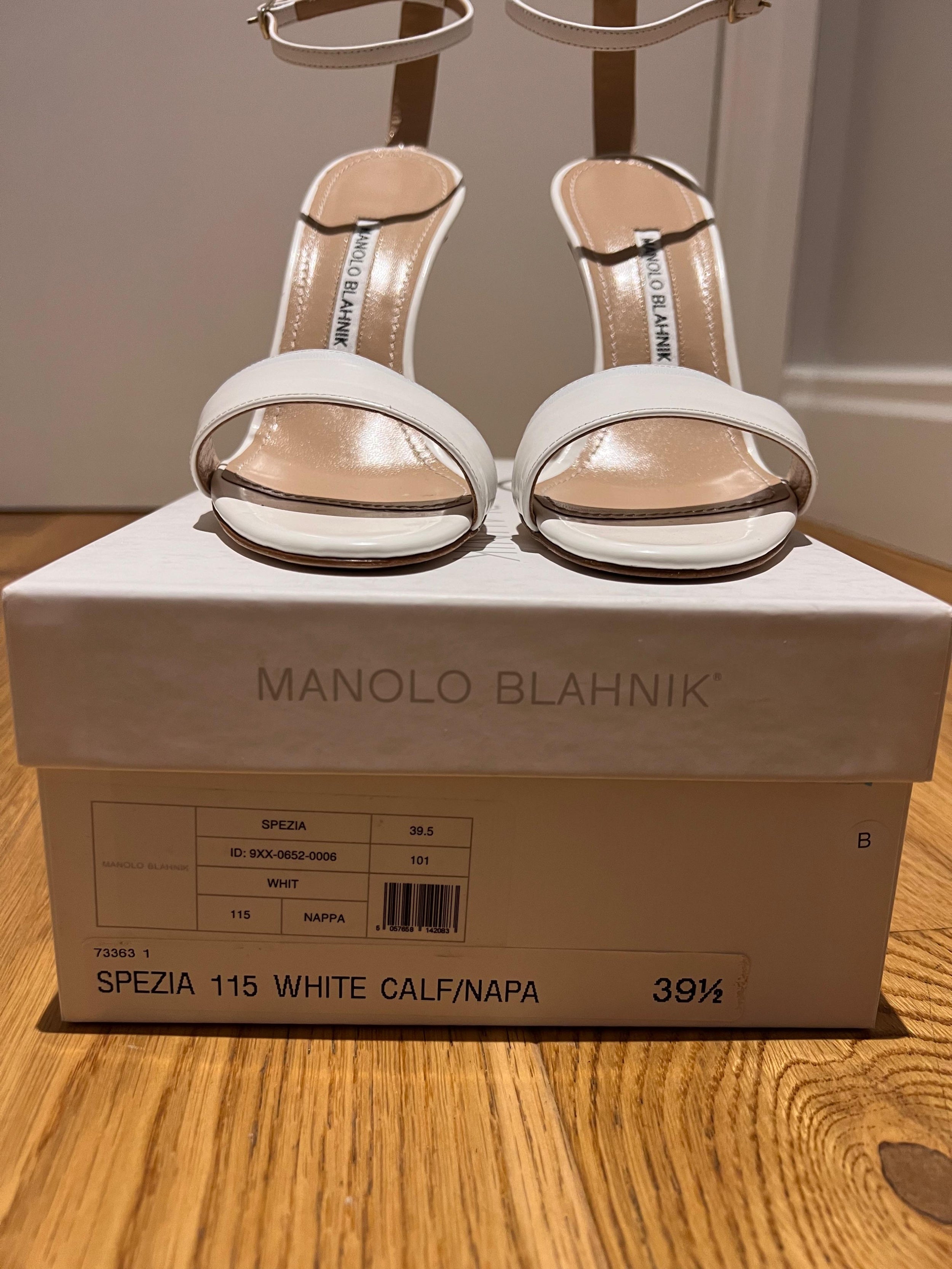White Leather Spezia 115 Sandals