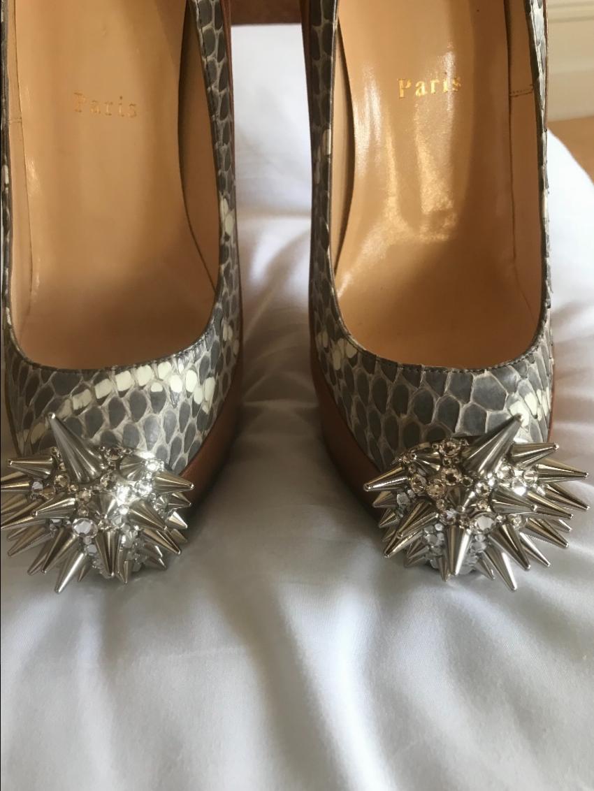 Christian Louboutin Asteriod Snake Leather Platforms