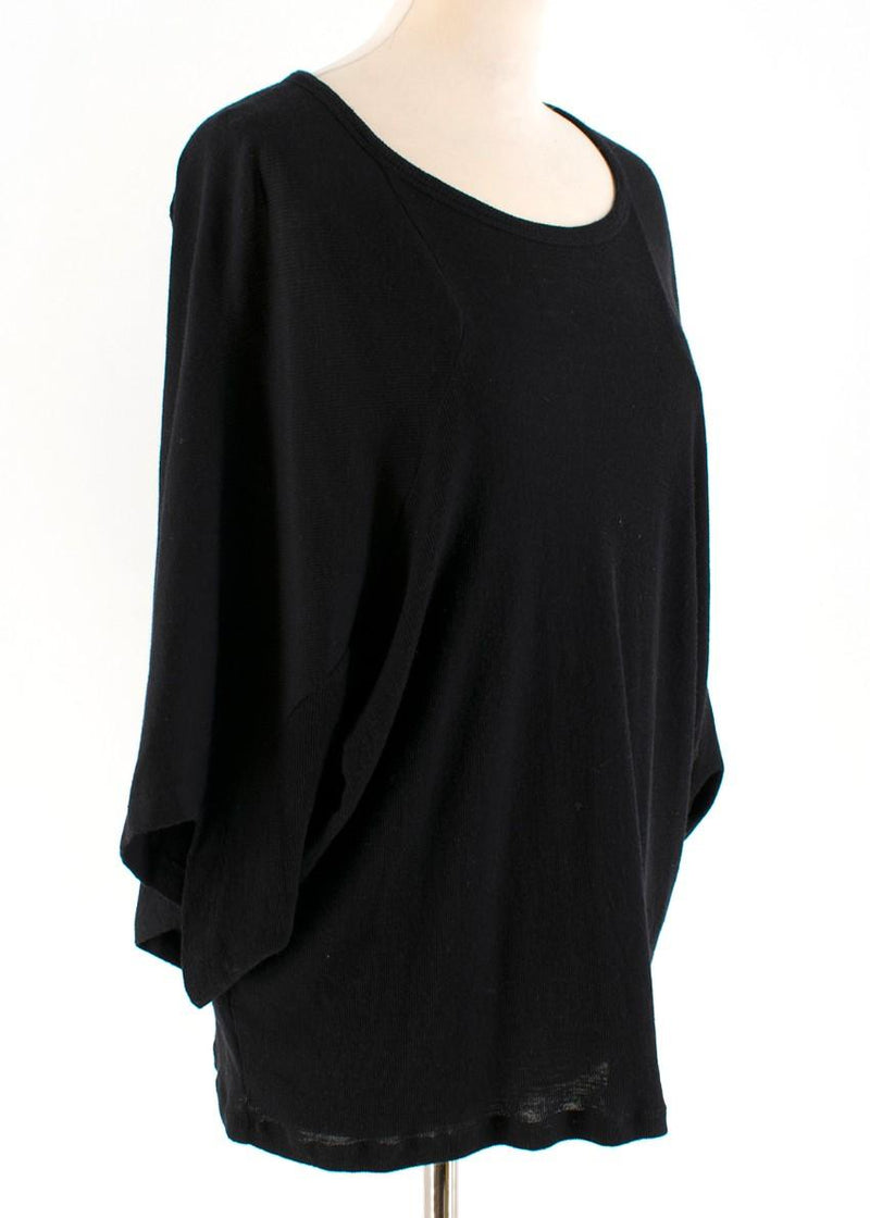 McQ By Alexander McQueen Black Kimono T-Shirt Top